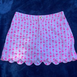 Pink and white Lilly Pulitzer skort